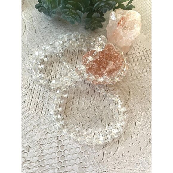 Beautiful Clear Crystal Borealis Beaded Stretch Bracelet Bundle - Picture 7 of 8